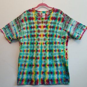 Men's L, One-of-a-kind Hand tied, hand dyed Tshirt